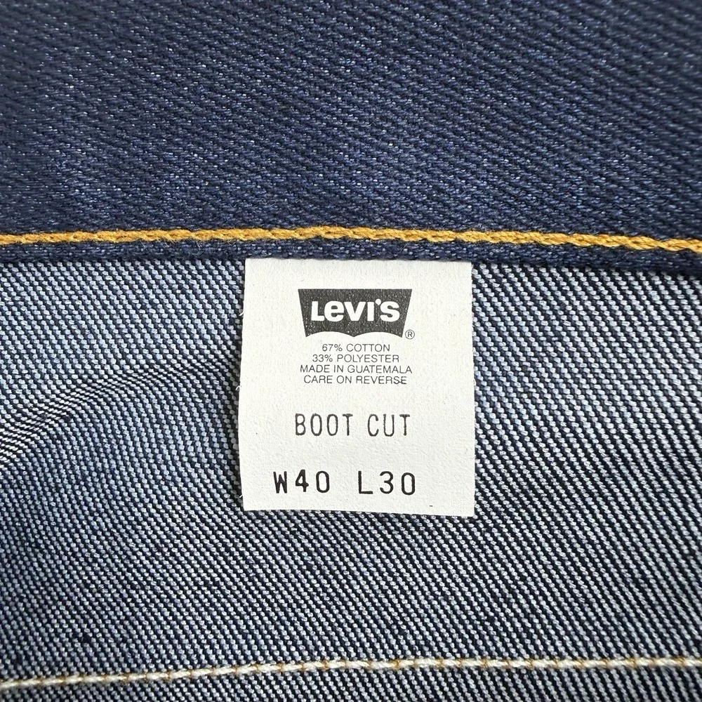 Vintage Levi's 517 Boot Cut Jeans Men's Size 40x30 Dark Wash Denim